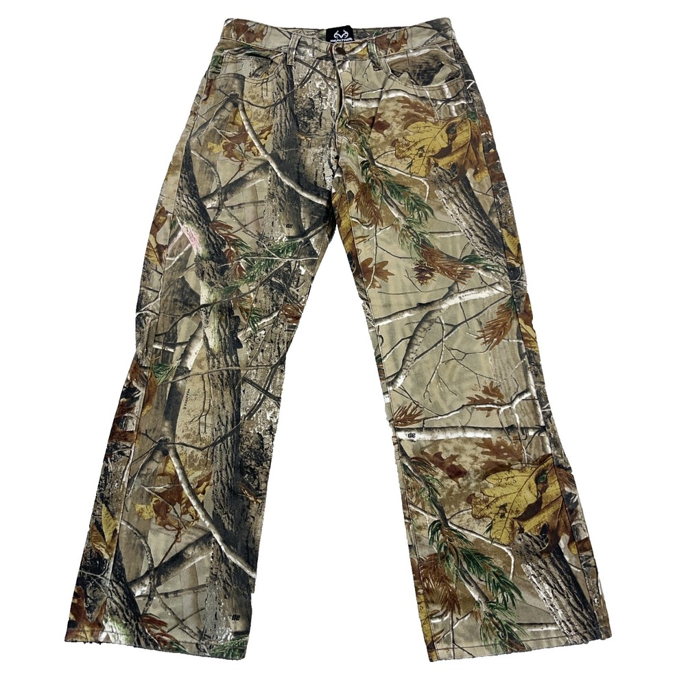 Vintage Realtree Camo Jeans Men 32x32 Denim Baggy Y2K Faded Denim Hunting Skate